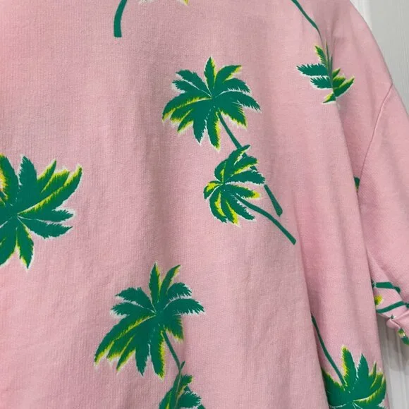 FOREVER 21 Pink Tropical T-shirt - Size L - Picture 3 of 4